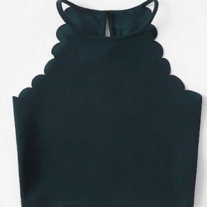 Hunter Green Halter Neck crop top 💚🤩✨💫